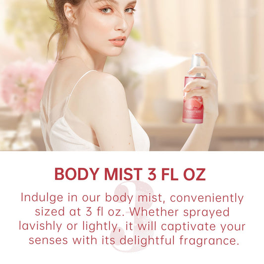 Bath Gift for Women and Girls, Japanese Cherry Blossom Spa Set With Natural Extracts, 3PCS Set - Shower Gel, Lotion, Mist, Personal Self Care Kit, Body Care Travel Set