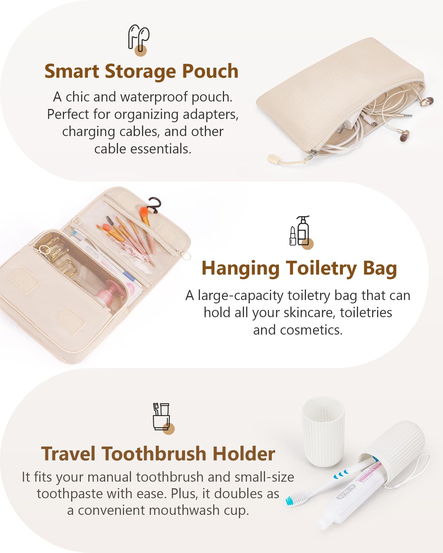 Compression Packing Cubes 12 Set, Suitcase Organizers, Extendable Packing Cubes, Luggage Organizer Bags, Travel Essentials, Beige