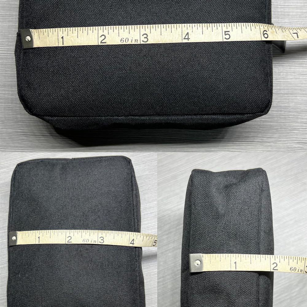 ERCRYSTO Universal Electronics/Accessories Soft Carrying Case Bag, Durable & Light-weight,Suitable for Out-going, Business, Travel and Cosmetics Kit (Small-Black)