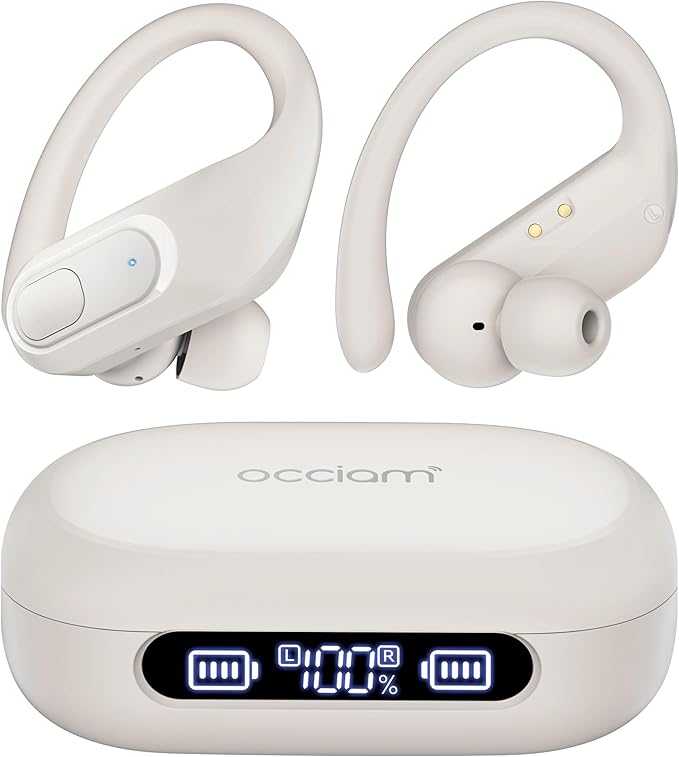 AI Translation Earbuds Real Time, 164 Language Translator Earbuds, 96H Playtime Translation Headphones, Noise Canceling, Audifonos Traductores Inglés Español for Business Meeting Travel White