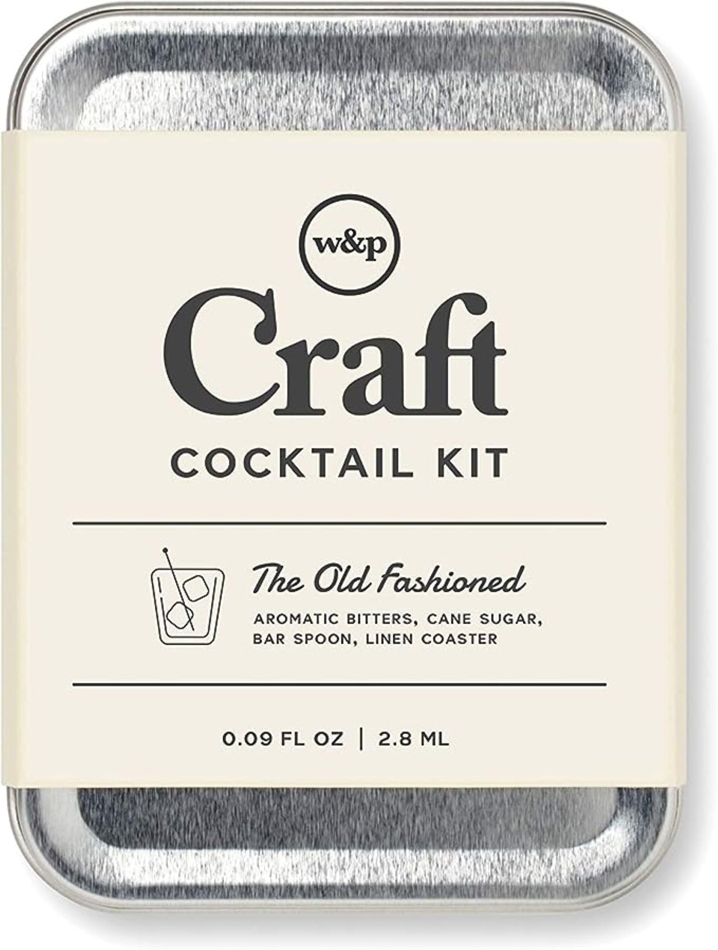 W&P Craft Old Fashioned Cocktail Kit, Mini Portable Carry On Travel Cocktail Kit, Great Gifts for Him or Her, 1 Pack
