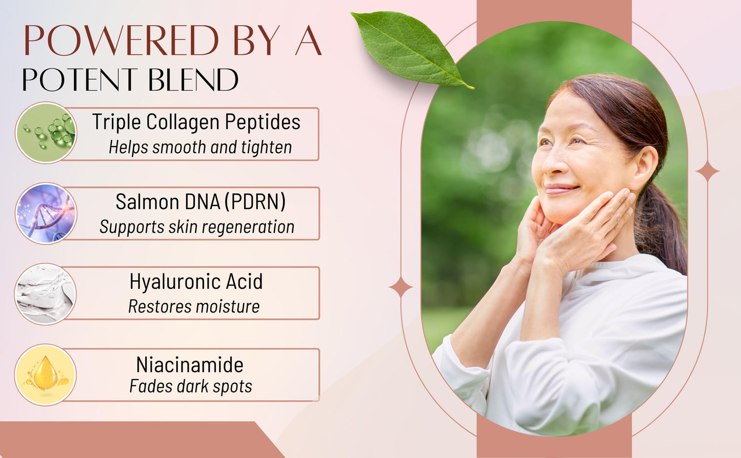 DermaLuxe Triple Collagen Face Cream – Anti-Aging Moisturizer with Hyaluronic Acid, Salmon DNA PDRN & Niacinamide – Deep Hydration, Firming, Wrinkle Repair Cream for Aging Skin, Women & Men. 1.7oz