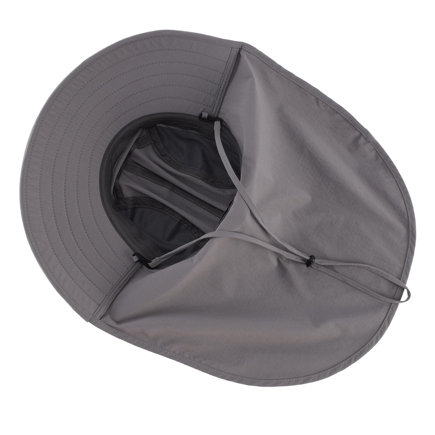 Home Prefer UPF 80+ Sun Hat for Men Women Wide Brim Sun Hat with Neck Flap UV Protection Safari Beach Bucket Fishing Hat Dark Grey