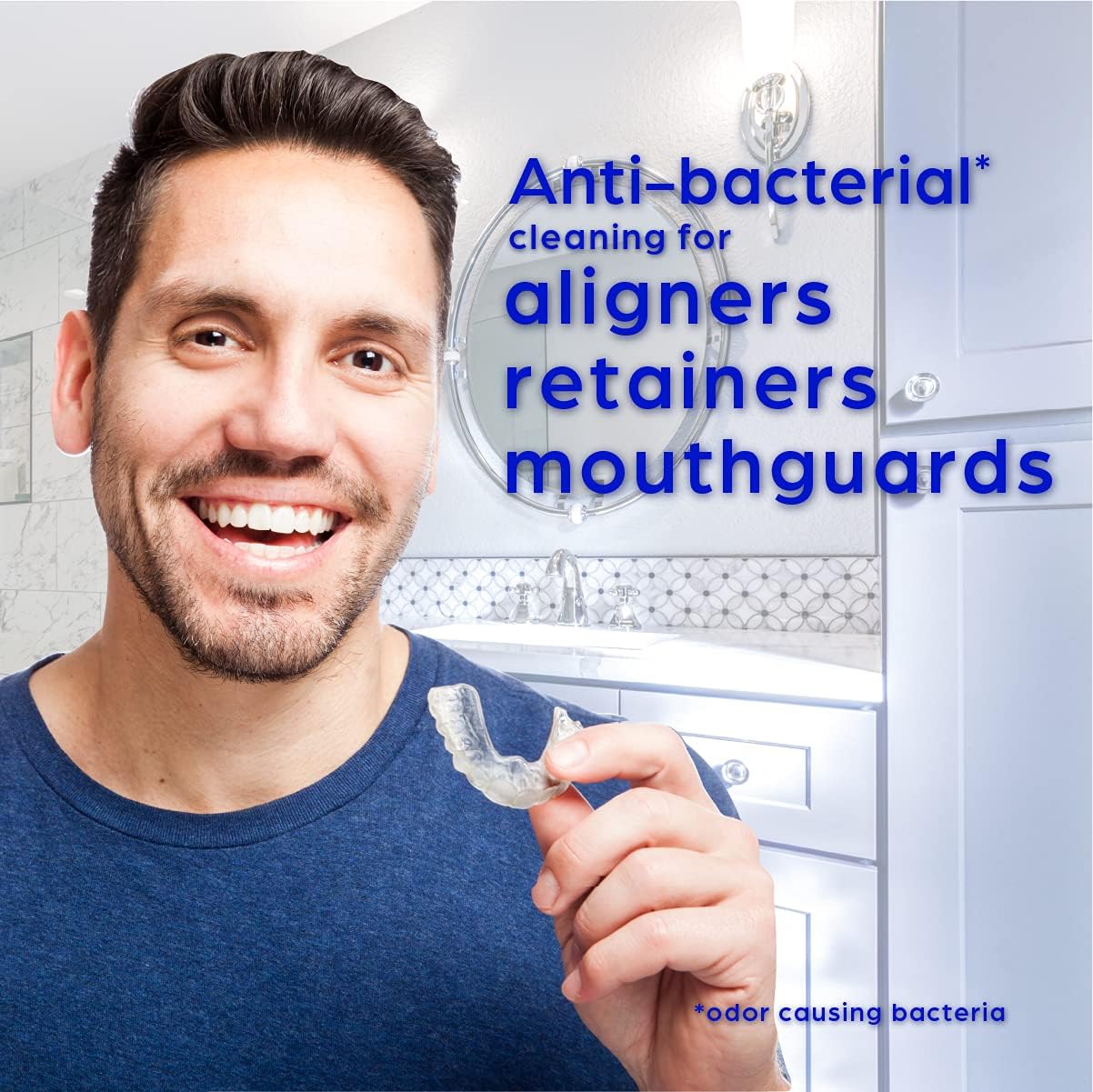 Crest Aligner Care Deep Cleaning Anti-Bacterial Tablets for Aligners, Retainers, Mouthguards, 60-Count, Pack of 3