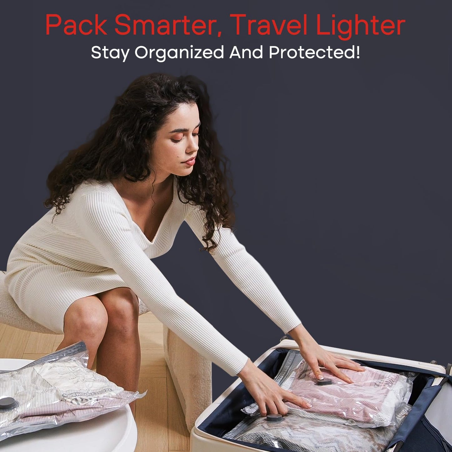 Vacbird 15 Pack Refill Vacuum Storage Bags for Travel - No Pump