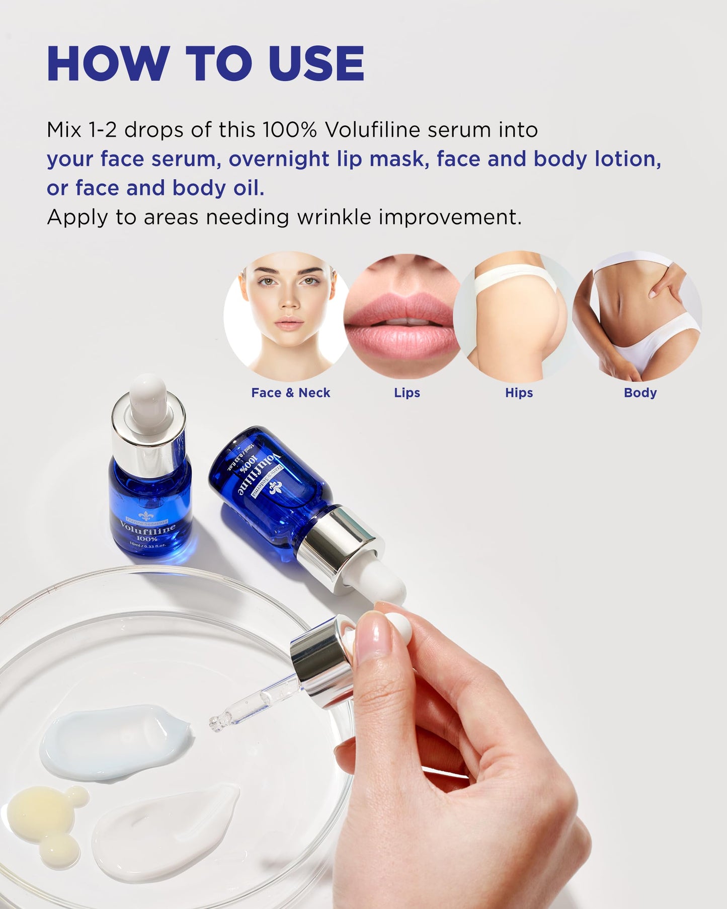 100% Volufiline Serum Skincare – Advanced Firming & Lifting Facial Ampoule from France Sederma, Intense Hydration & Skin Rejuvenation for Youthful, Perfect for Layering & DIY, 0.33 fl.oz (10ml)