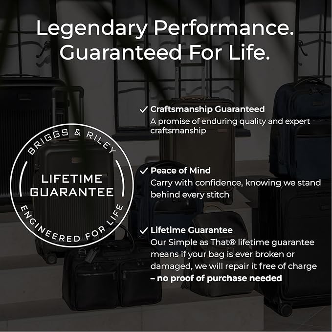 Briggs & Riley Cabin Spinner - Carry On Luggage for Travel, Suitcases with Wheels, Softside Rolling Bag for Men & Women, Fits Under Plane Seat, Telescoping Handle - ZDX Collection, Canyon