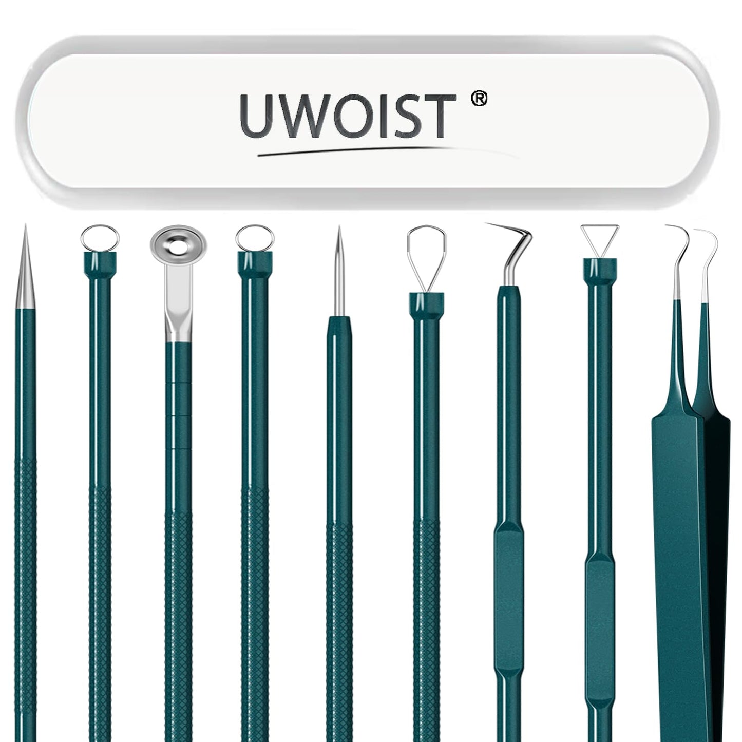 Blackhead Remover Tools Pimple Popper Tool Kit Comedones Extractor Acne Removal Kit for Whitehead, Blemish, Popping. 5pcs Pimple Extractor with Blackhead Tweezers for Nose Face