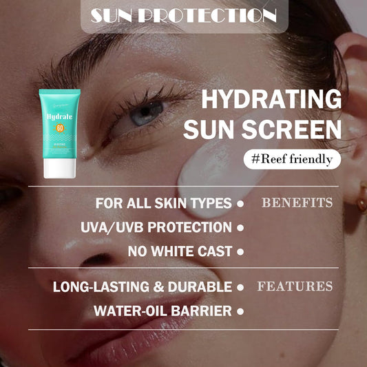 3PCS Sunscreen for Face,Moisturizing Body Face Sunscreen SPF 60+++,Portable Travel Sun Screen,Non-greasy Sun Screen Lotion,Hydrating Sun Block for All Skin Types N