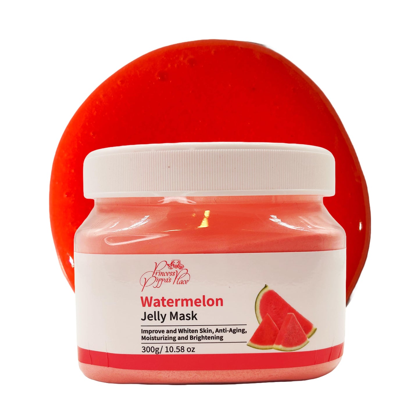 Generic Princess Pippa's Place Watermelon Jelly Mask Powder - Jelly Face Mask Peel Off- Hydrating, Moisturizing, Anti-Aging Jelly Mask for Face Glowing and Radiant Skin- 300G/10.58 Oz, Red