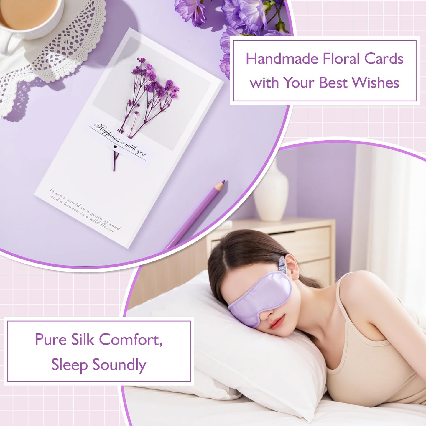 Lavender Spa Gifts Set for Women, Birthday Gifts for Her Mom Wife Daughter Grandma Sister Girlfriend Workmate, Home Bath Care Package, Relaxation Self Care Gift Bath Set Get Well Gift Box