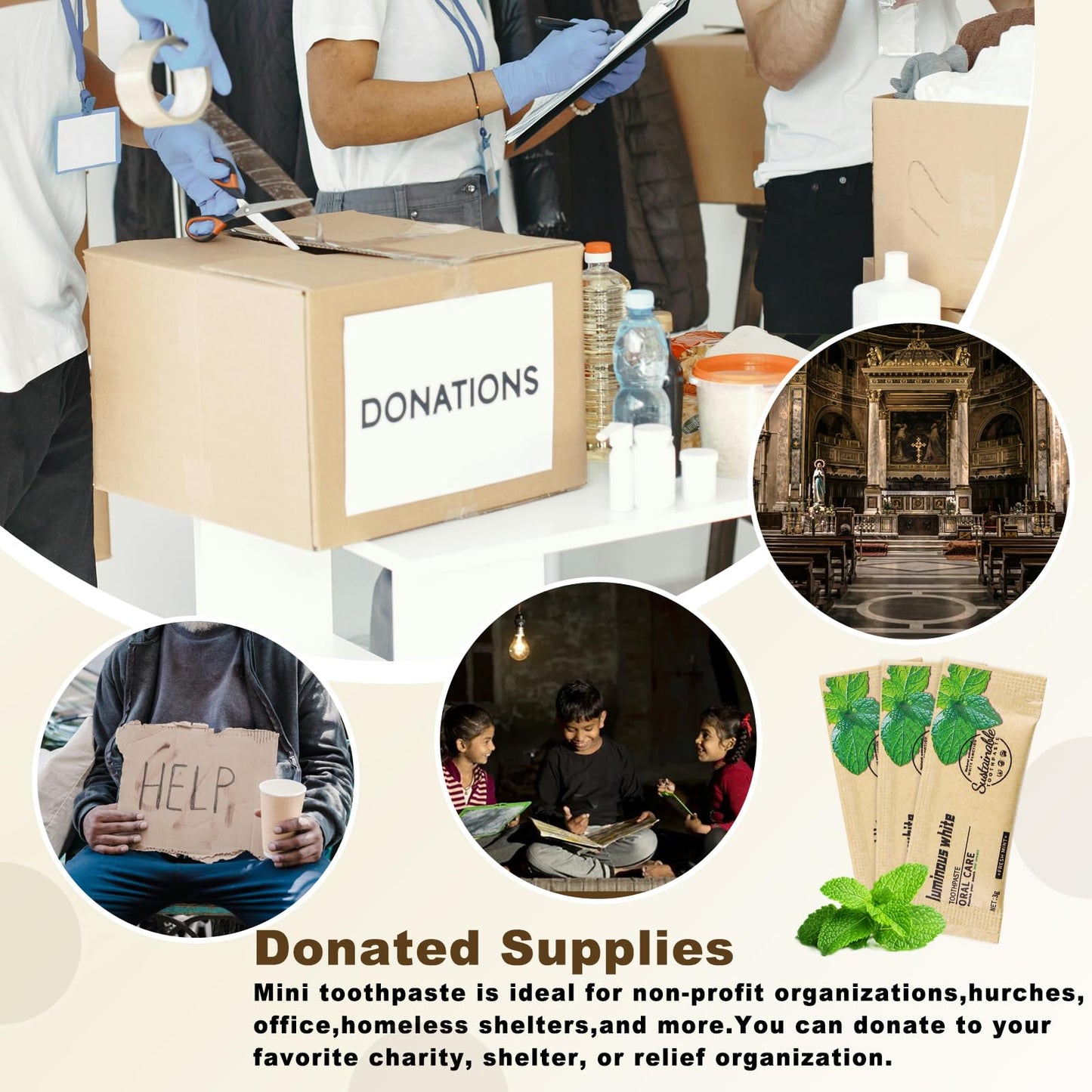 HAIFOTRVA 50 Pack Too Small Bulk Travel Size Toothpaste,0.105 oz Extra Small Toothpaste Travel Size Bulk Mint Mini Disposable Toothpaste for Hotel,Guests,Homeless,Charity(Only Good for Single Use)