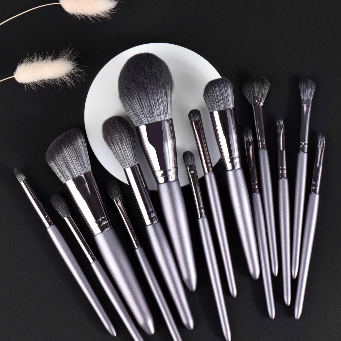 SHELWIN Professional Makeup Brush Set 14Pcs Makeup Brushes Kit Foundation Eyeshadow Powder Blending Eyebrow Eyelash Kabuki Brushes Cosmetic Brushes Travel Kits With Leather Bag Gift