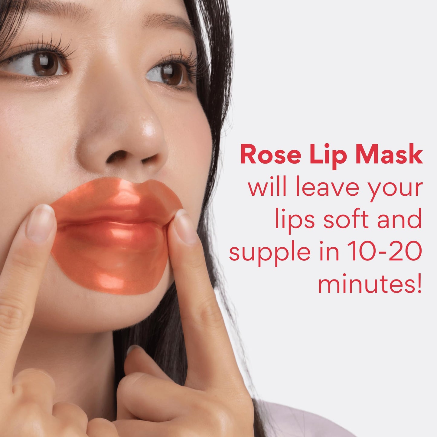 KOCOSTAR Rose Collagen Hydrogel Lip Mask with Niacinamide, Multi Functional Hydrating Lip Care for Dry and Chapped Lips, Hypoallergenic and Paraben Free, Korean Skincare (20 Count)