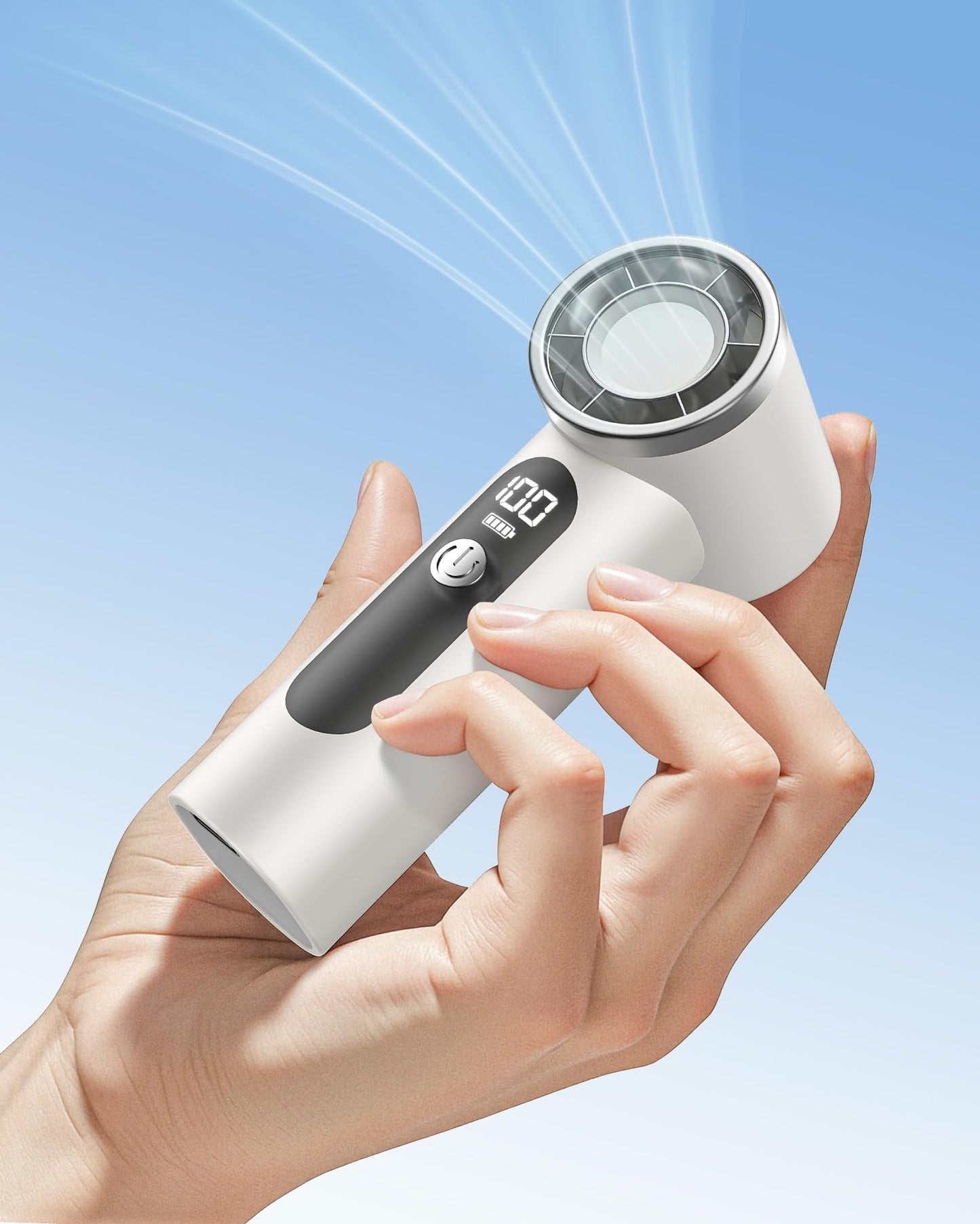 AGEYOU Portable Handheld Fan,4000mAh Rechargeable Turbo Personal Mini Fan,Pocket Design for Travel,Concerts,Sports Games,Camping,Hiking,Best Gifts for Women in Summer