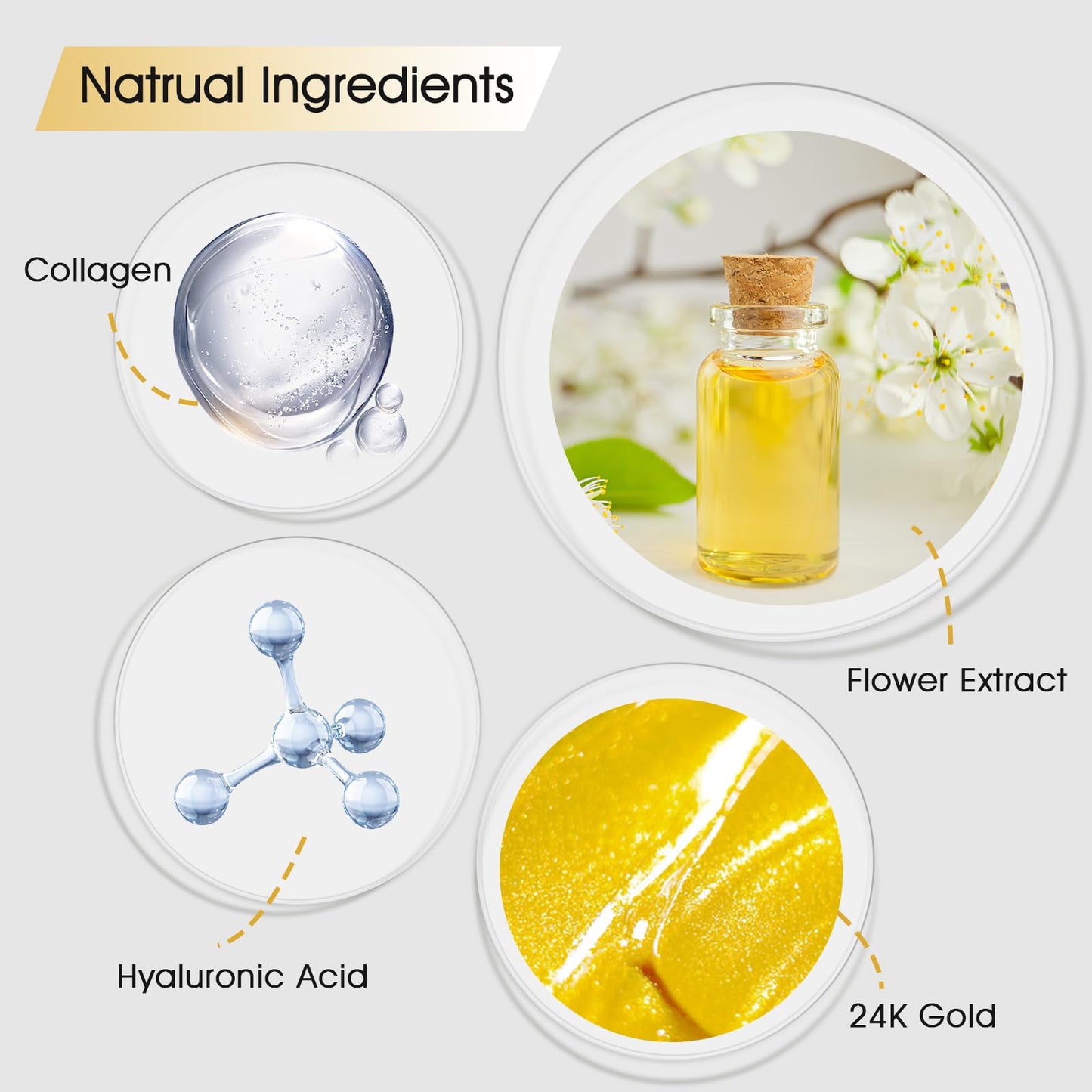 Adofect 30 Paris Under Eye Patches 24k Gold Under Eye Mask for Puffy Eyes and Dark Circles, Under Eye Bags Treatment Collagen Gel Pads for Beauty & Personal Care, Gold