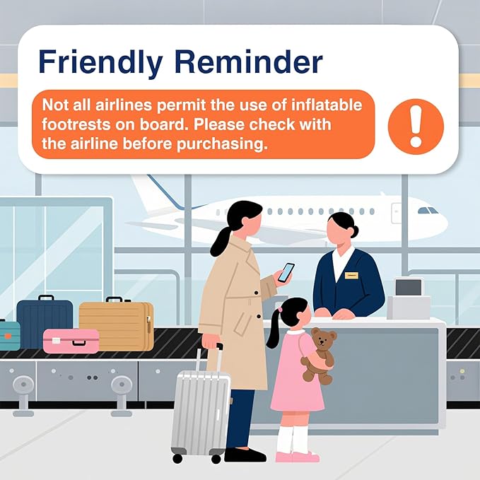 Maliton Inflatable Foot Rest Pillow for Travel,Kids Airplane Bed,Adjustable 3 Layers Height Leg Pillow of Air Travel Essentials,Car, Office, Home - Fast Inflation (Black)