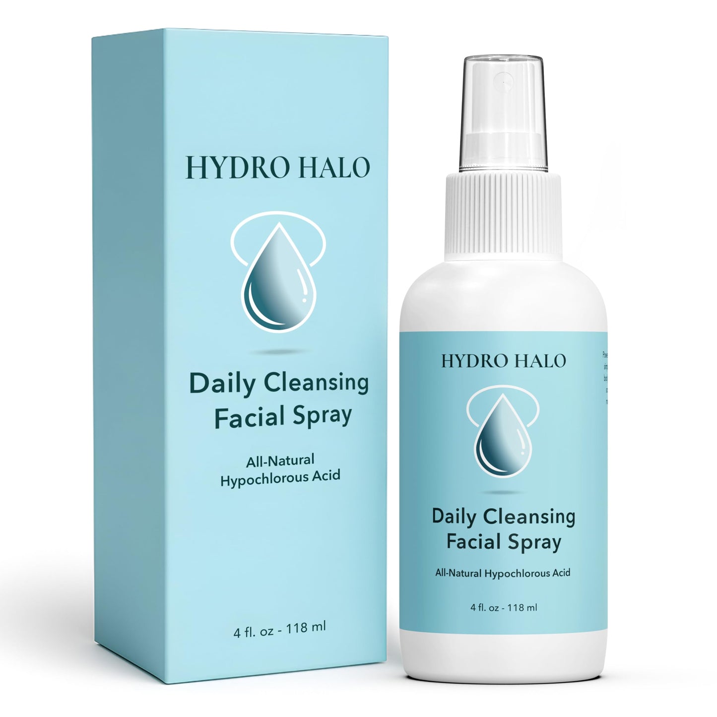Hydro Halo Hypochlorous Acid Face Spray 4oz – Hydrating Facial Mist, Calm & Soothe Irritation, pH Balanced, No Alcohol, Daily Skin Care, Made in USA