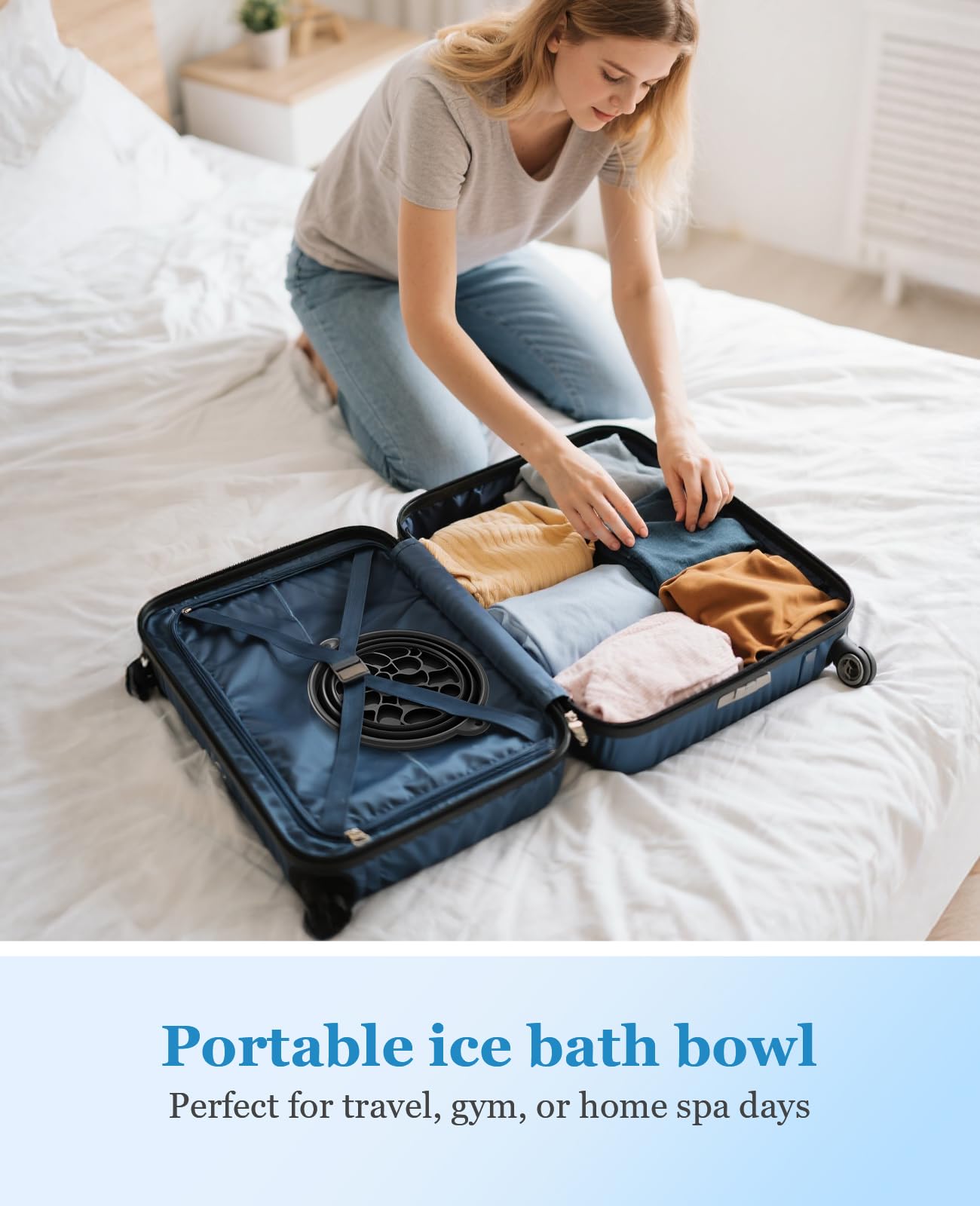 Face Ice Bath Bowl - Silicone Foldable Facial Ice Therapy Basin with Built-in Ice Tray, Cold Plunge Bowl for Skin Tightening, Puffiness Relief & Glowing Skin, Idea for Home & Travel