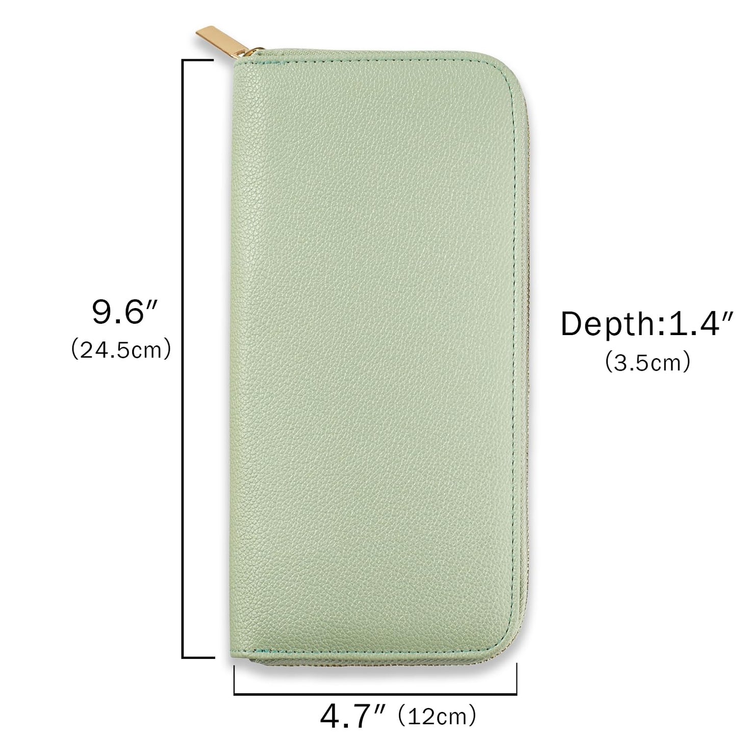 FEMIECHO Travel Jewelry Organizer Case - for Tangle-Free Necklaces, Earrings, Rings, Bracelets Storage, Travel Essentials, Fashion Portable Jewelry Travel bags for Women - Medium Macaron Green