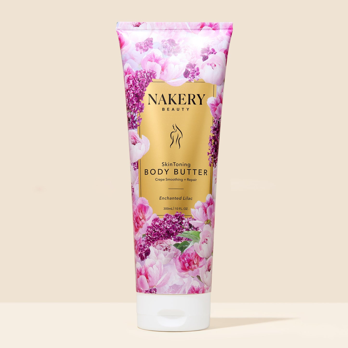 Nakery Skin Toning Body Butter - Firming Body Moisturizer for Women - Peptide Infused Body Cream for Dry & Sagging Skin - Firming Body Cream for Face, Neck, Shoulders, Arms & Legs - Enchanted Lilac