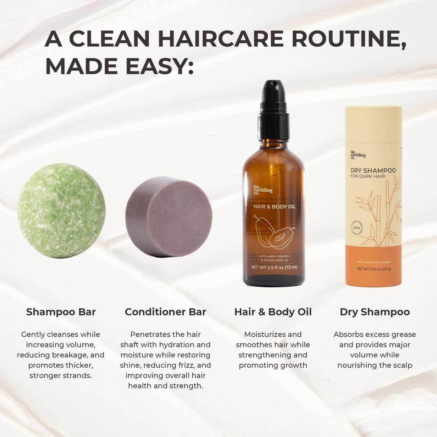 The Earthling Co. Conditioner Bars - Promote Hair Growth, Strengthen & Moisturize - Paraben Free formula with Natural Ingredients for Dry Hair (Sweet Sandalwood, 1.8 oz) (3 Pack)