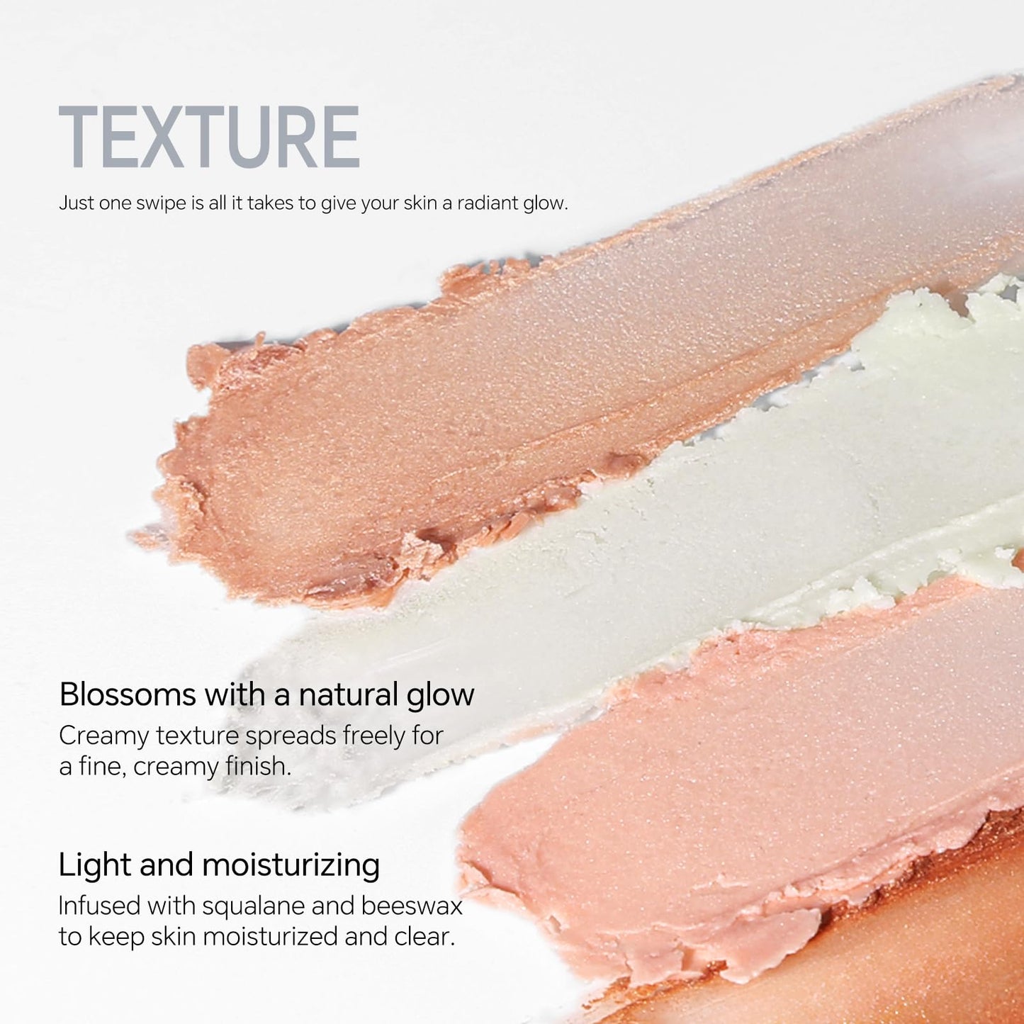 SIYDYRIT Natural Dewy Glow Highlighter Stick, Glassy Highlighter Balm with Sponge Tip, Multi-Use Shimmer Glow Makeup for Face and Body, Makeup Balm for Dewy Skin-#04 Sun Glow (1pack)