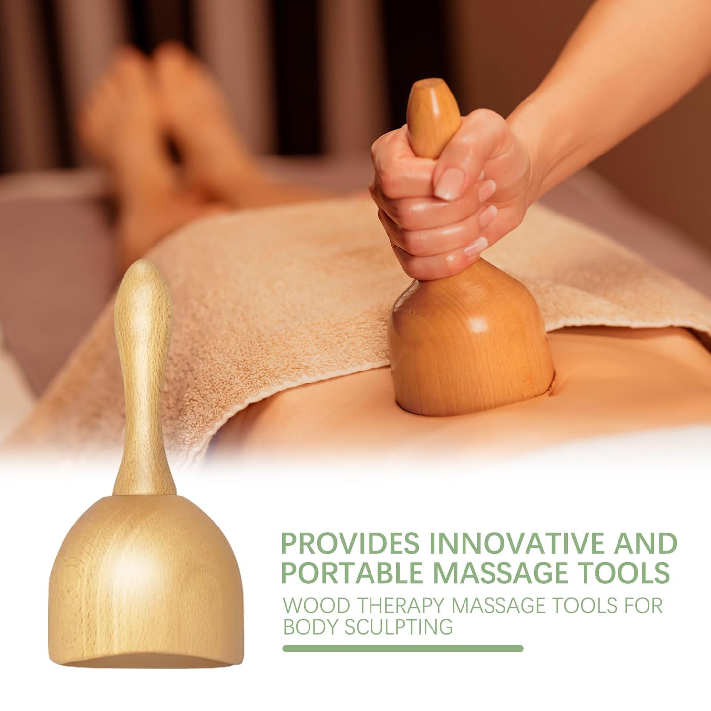 AICNLY 6Pcs Wood Therapy Massage Tools for Body Shaping, Multi-Functional Body Roller for Anti-Cellulite and Sore Muscle, Wooden Massage Roller Stick, Maderoterapia kit, Body Sculpting Tools Set