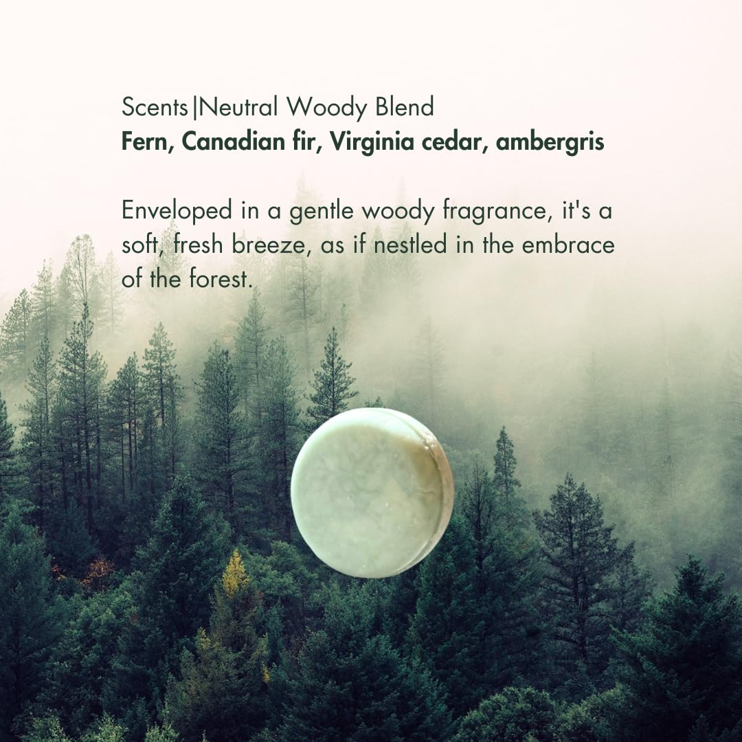 SHANZETAN pH-Balanced Shampoo Bars | Sulfate-Free, Paraben-Free | Deep Hydration with Natural Oils | Travel-Friendly & Long-Lasting | 02 Cozy Woodlands