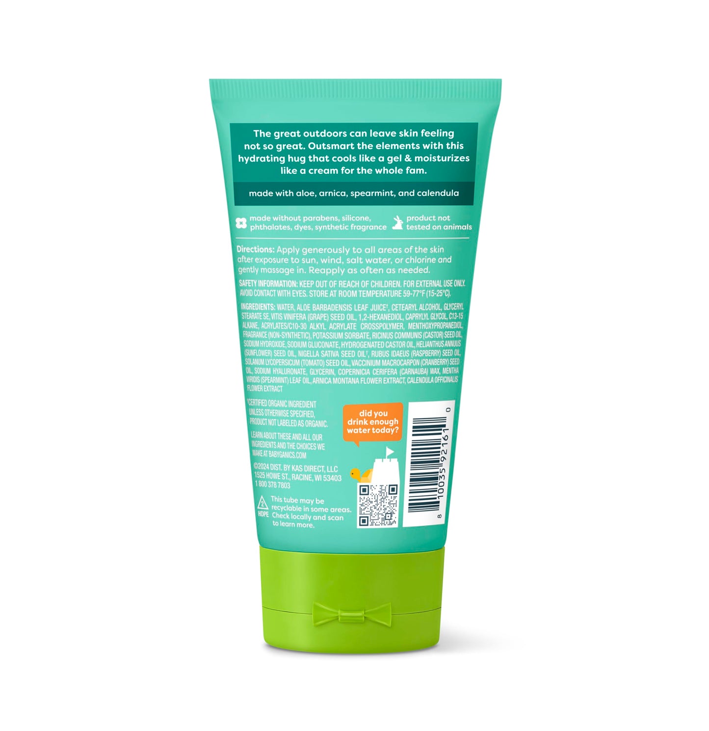 BabyGanics After Sun Gel Cream, Mellow Melon, 5oz