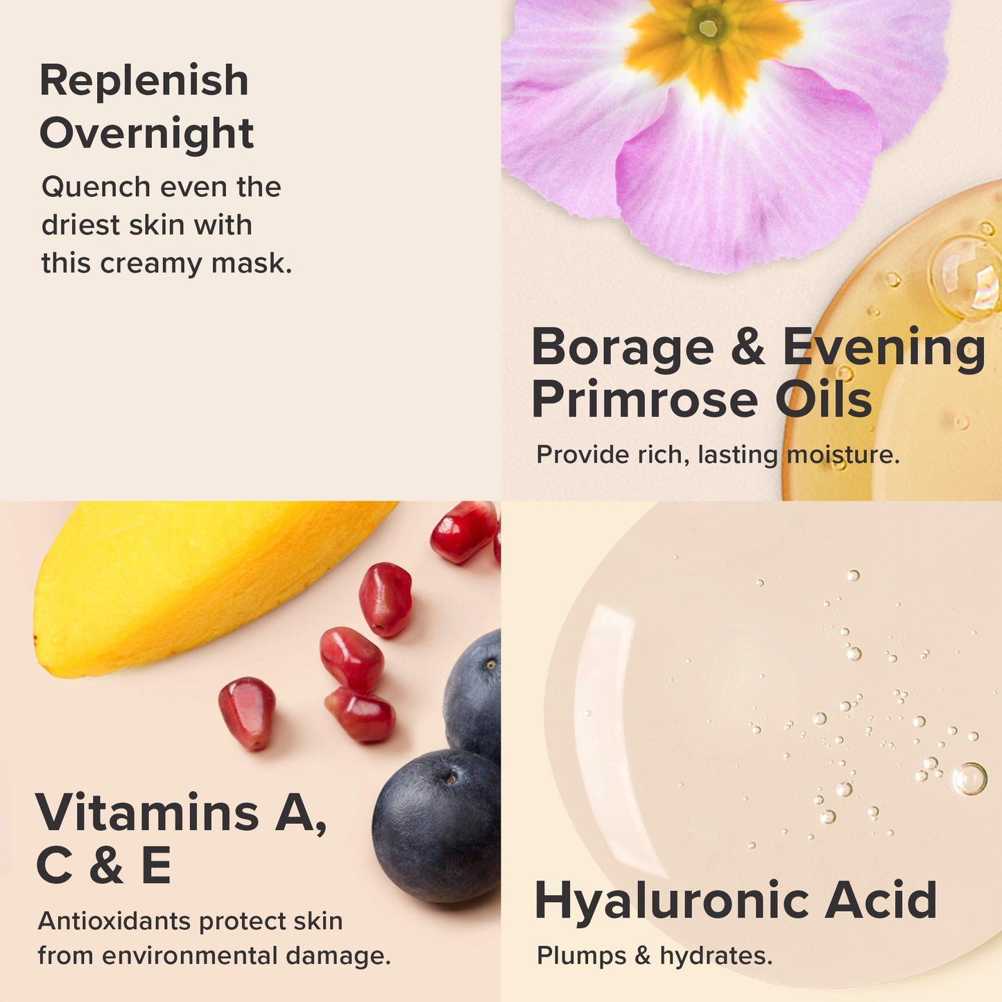 Paula's Choice SKIN RECOVERY Hydrating Treatment Face Mask, Overnight Face Mask Cream with Primrose Oils, Vitamin C, A, E, & Hylauronic Acid, Hydrate, Smooths, Calming, 4oz