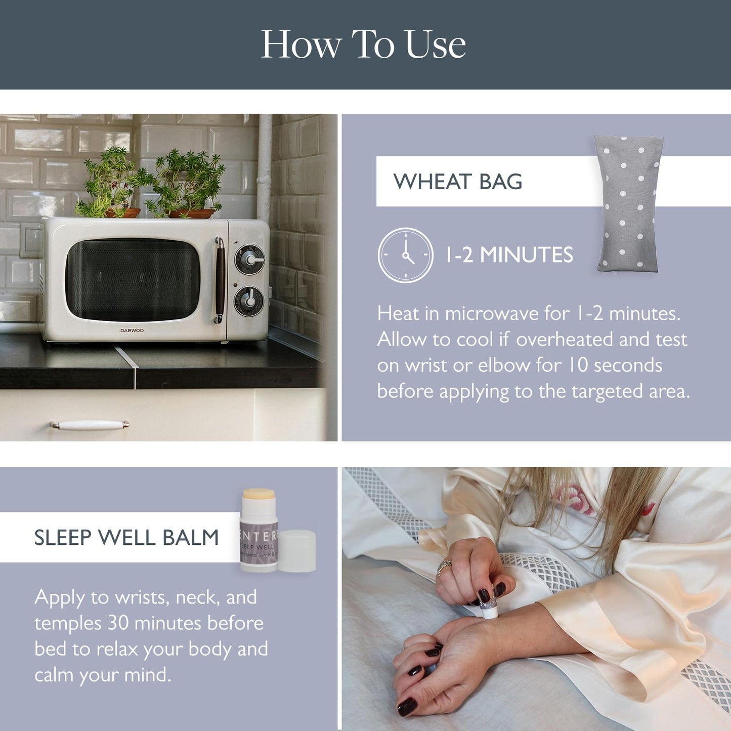 Scentered Lavender Heating Pad & Microwavable Neck Wrap – Aromatherapy Neck Pillow & Sleep Balm Gift Set – Pain Relief for Muscle Aches, Shoulders & Back – Heat Pack & Essential Oil Roll On for Sleep