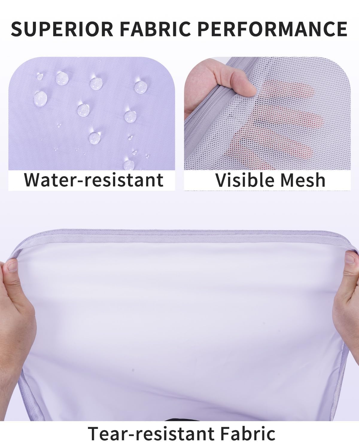 Ceneda 7 Set Compression Packing Cubes for Travel, Expandable Luggage Organizer with Shoe & Laundry Bags, Lightweight Suitcase Packing Cubes for Women & Family, Carry-On, Cruise, Vacation(Purple)