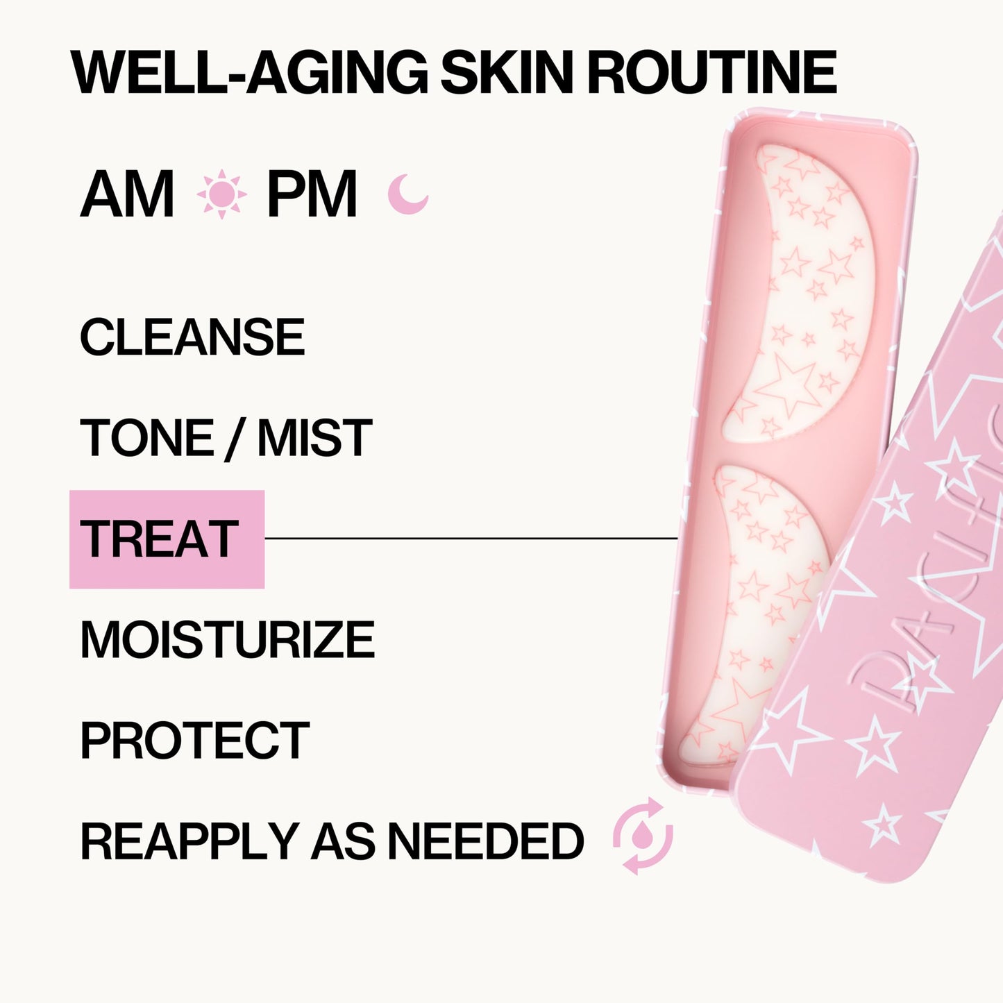 Pacifica Beauty Reusable Smile Line Mask, Skincare, Silicone Mask, For Fine Lines and Wrinkles, Lift and Firm, Pair with Serum, Storage Tin Included, Skin Care, Smile Line Patches, Vegan, 2 Pieces