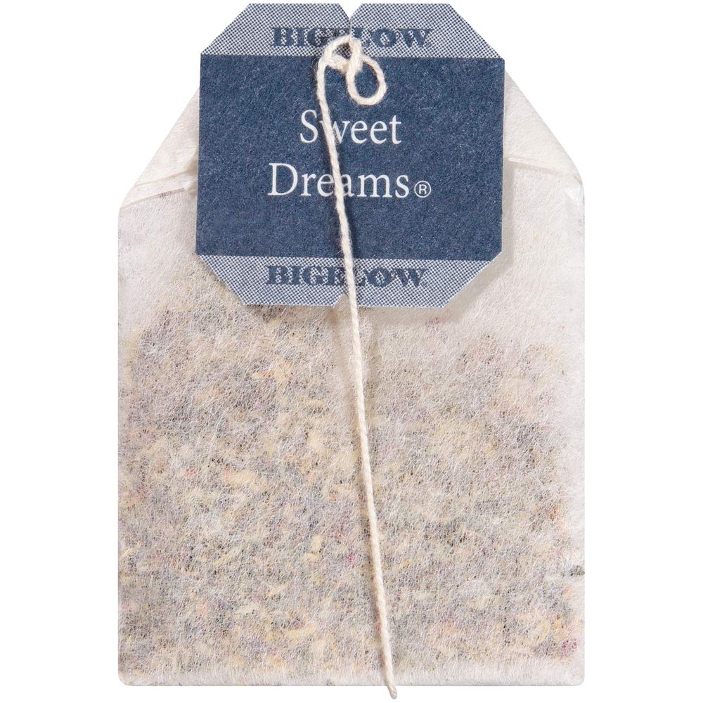 Bigelow Sweet Dreams Herbal Tea 28-Count Box (Pack of 1) Relaxing Blend of Chamomile & Mint Caffeine-Free Nighttime Herbal Tea in Individual Foil-Wrapped Bags