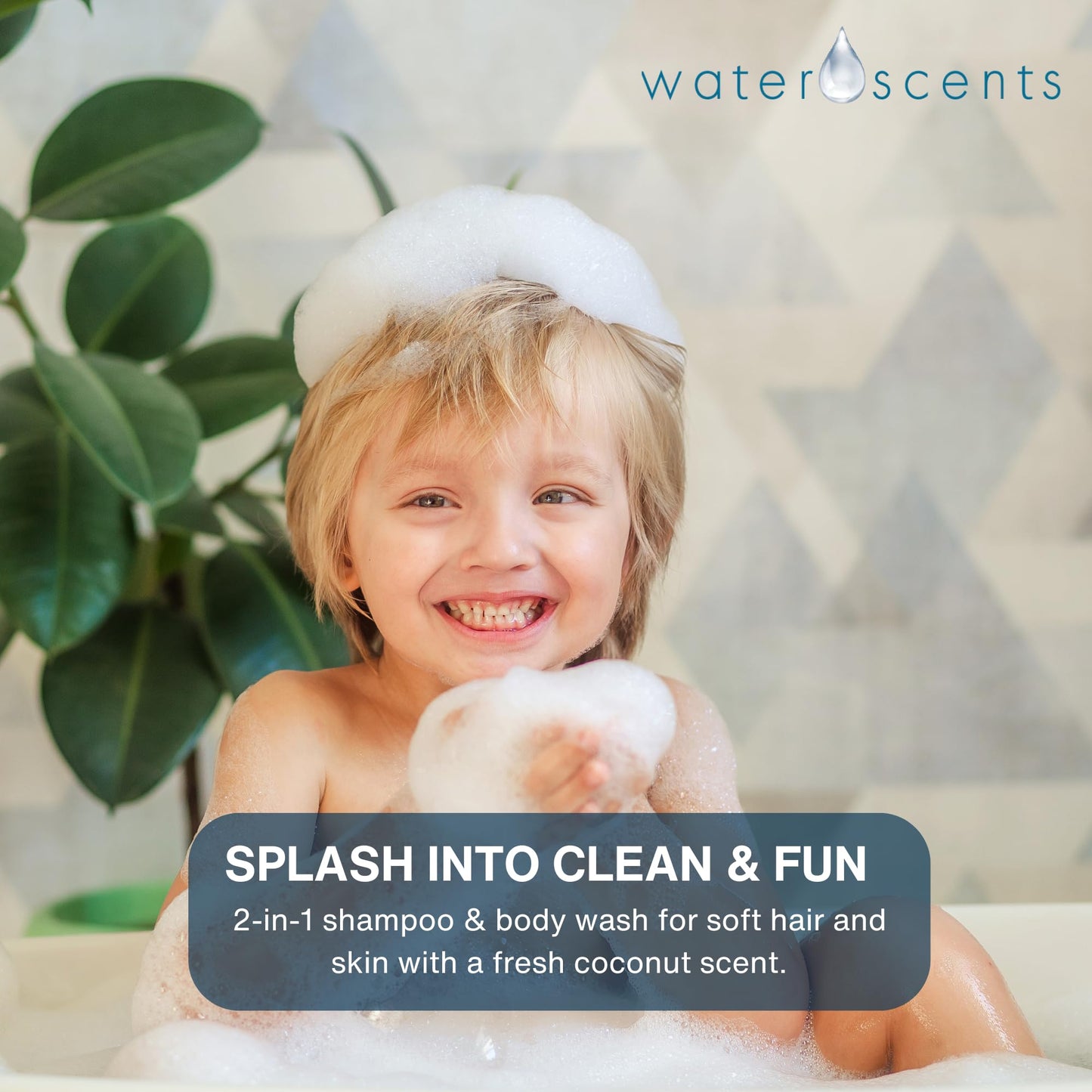 Water Scents 2-in-1 Shark Bar Shampoo & Body Wash – Coconut Wave | Natural, Vegan, Moisturizing Bar Soap for Hair & Skin | Solid, Travel-Friendly, USA Made | 6 Packs