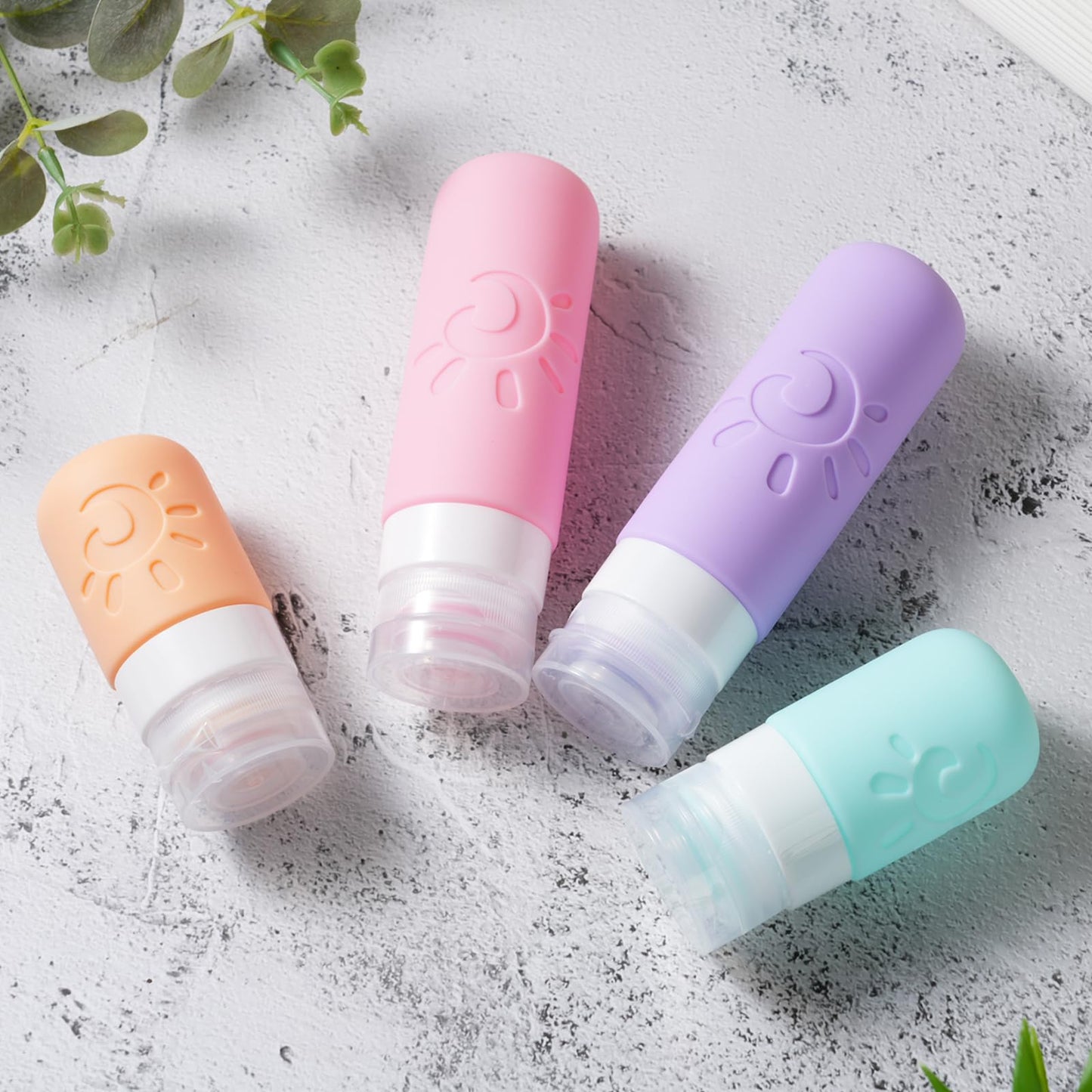 Zafit 18 Pack travel Bottles for Toiletries, TSA Approved Silicone Travel Containers Leak Proof Refillable Travel Accessories for Shampoo Conditioner Lotion Body Wash(Multicolored C)