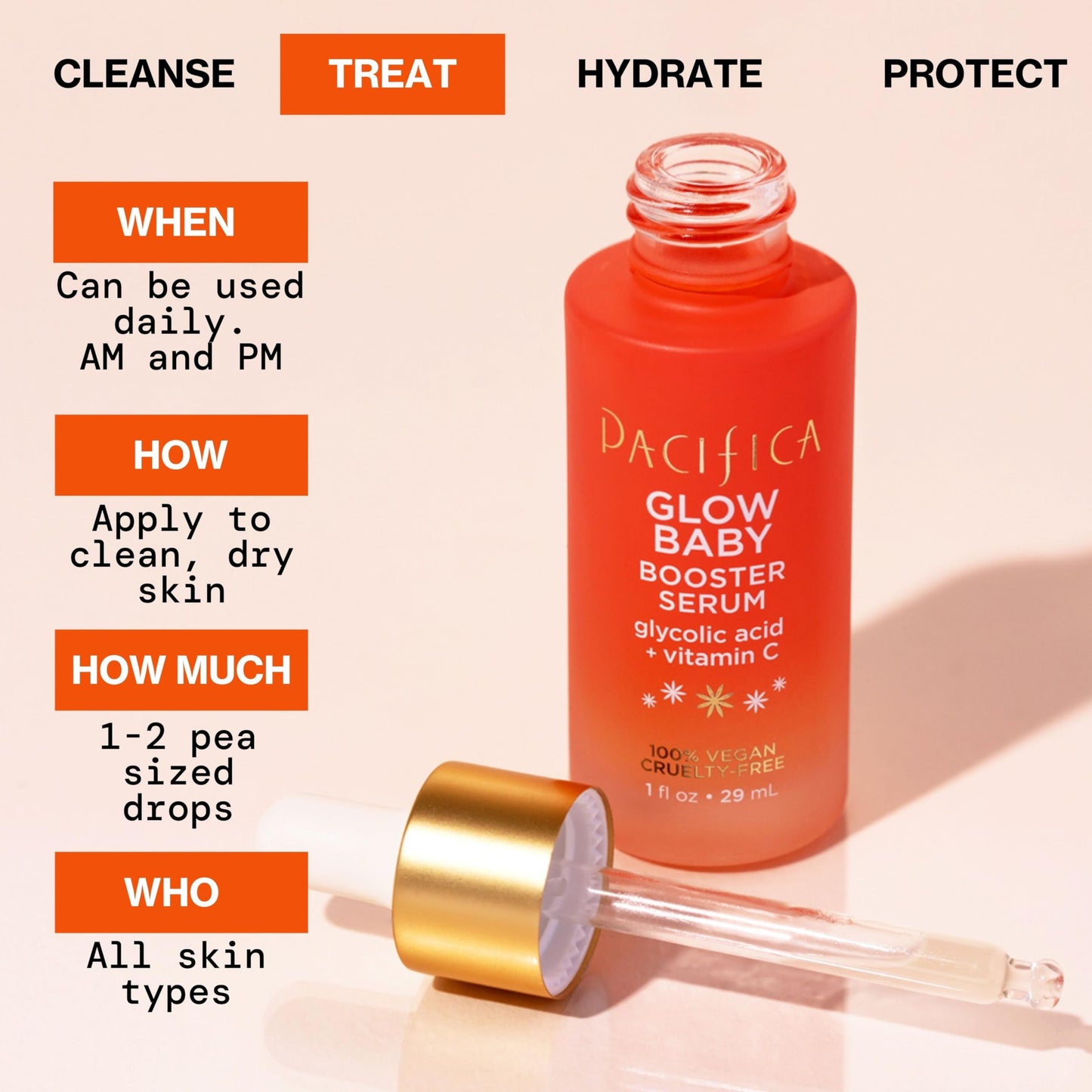 Pacifica Beauty | Glow Baby Vitamin C Trial + Value Kit | 3-Piece Skin Care Gift Set | Travel Friendly | Brightening Face Serum, Face Wash/Cleanser, Under Eye Patches | Glycolic Acid, AHA | Vegan