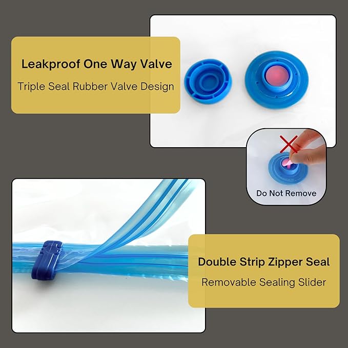 4 Mega Jumbo XXL Vacuum Storage Bags with Pump (47x35in), Supersized Compression Space Saver for Comforter, duvet, Bedding, Blanket storage, Vacuum Seal Bags for Clothing, Stuffed Toy, Cushions