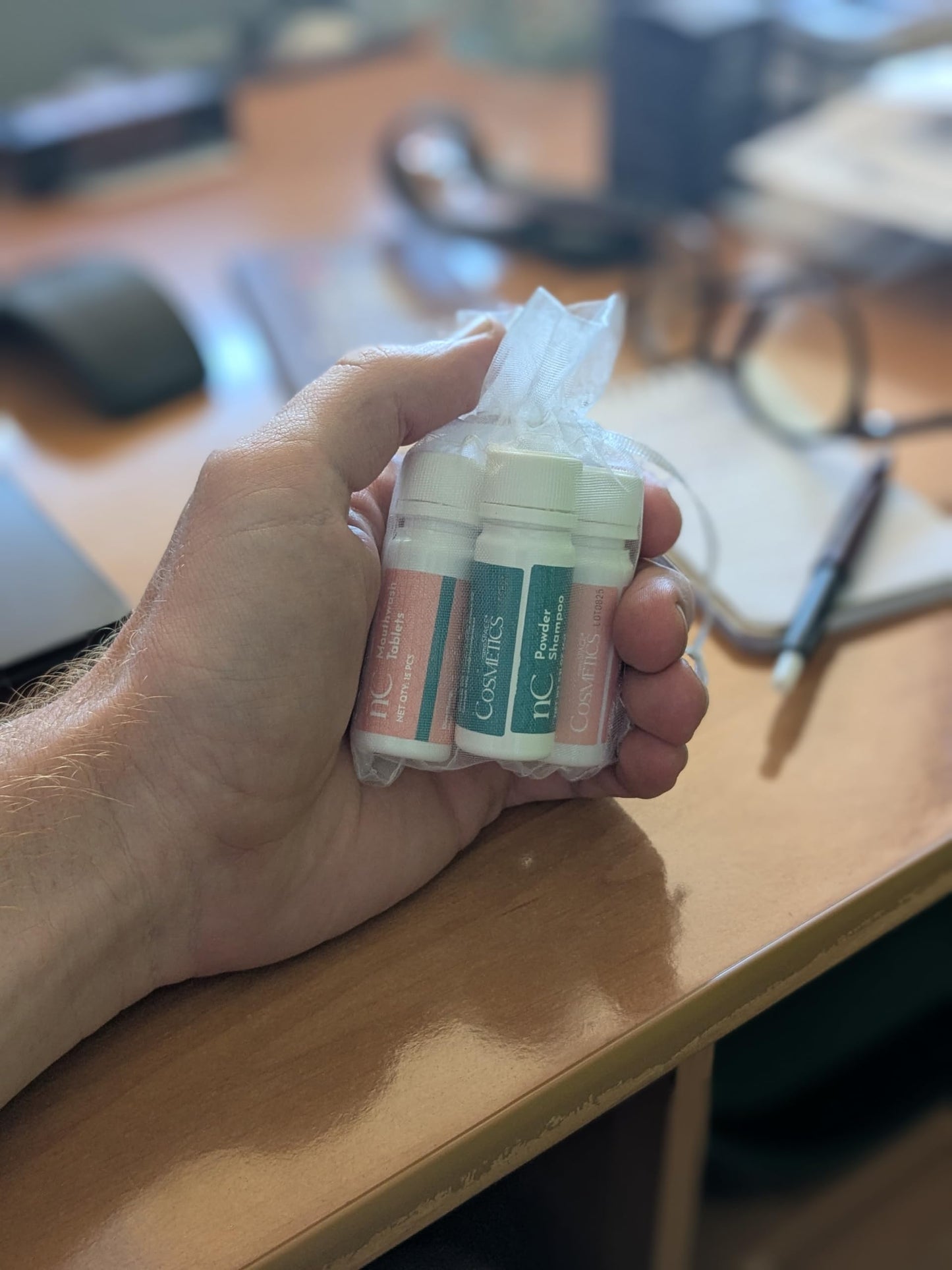 NanoSPACE Waterless Travel Toiletry Set, TSA Compliant, Includes Powder Shampoo, Toothpaste Tablets, Mouthwash Tablets, Soap Tablets