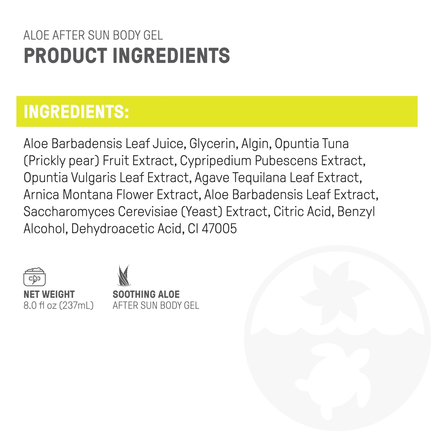 Raw Elements After Sun Body Gel Skin Care with Aloe Balls