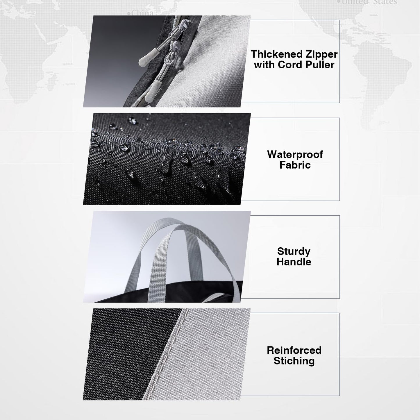 Packing Cubes for Travel, DIMJ Large Capacity Compression Packing Cubes Sturdy Compression Packing Cubes Travel, Packing Cubes for Suitcases with Mesh Toiletry Bag, 8 Pack, White and Black, YSYLZ001