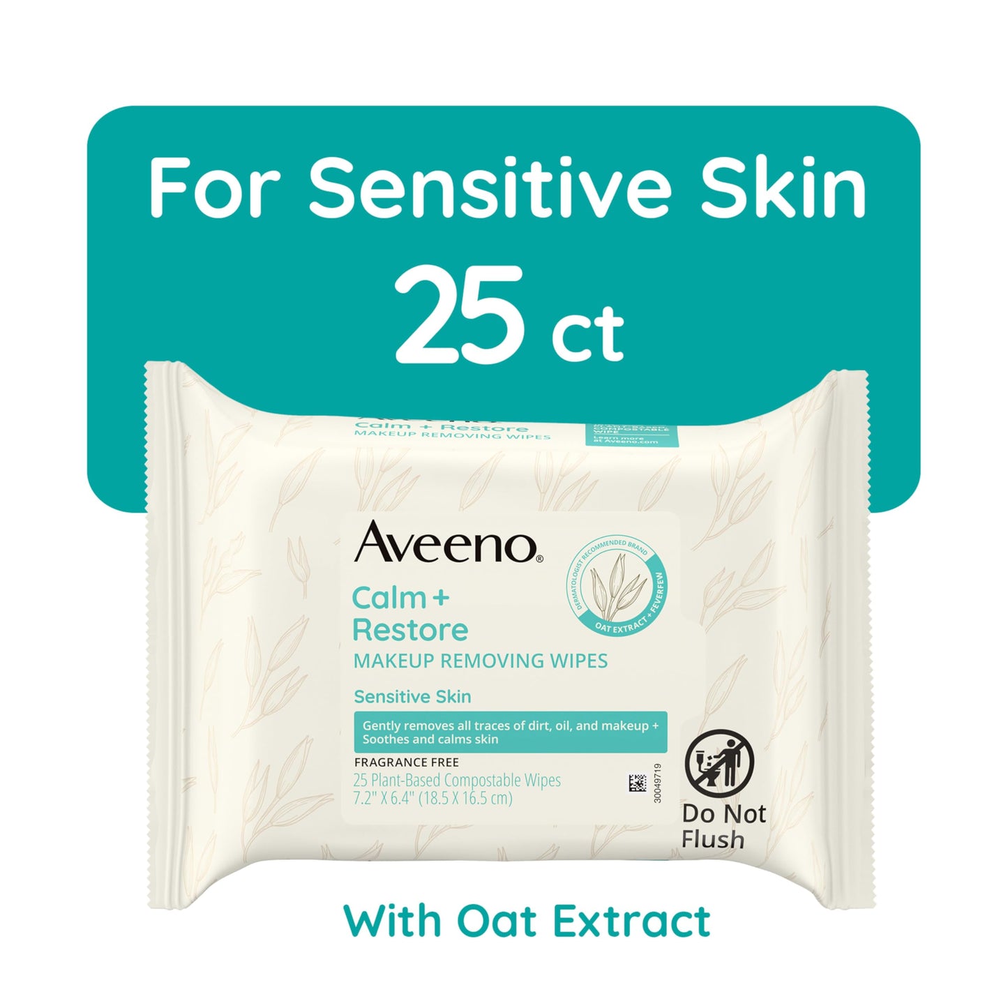 Aveeno Sensitive Skin Essentials Gift Set with Daily Moisturizing Lotion, Daily Moisturizing Body Wash, Calm + Restore Makeup Removing Wipes, & Skin Relief Repairing Hand Mask, 4 items