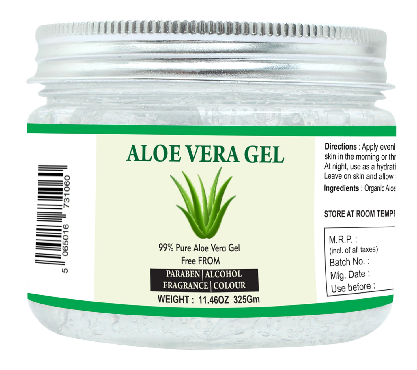 Raslok Aloe Vera Gel | 100% Pure Natural Aloe Gel | For Moisturizing Face Skin & Hair Care,Durable Moisturizing Hydrating Soothing | Non-Sticky (11.46 oz)