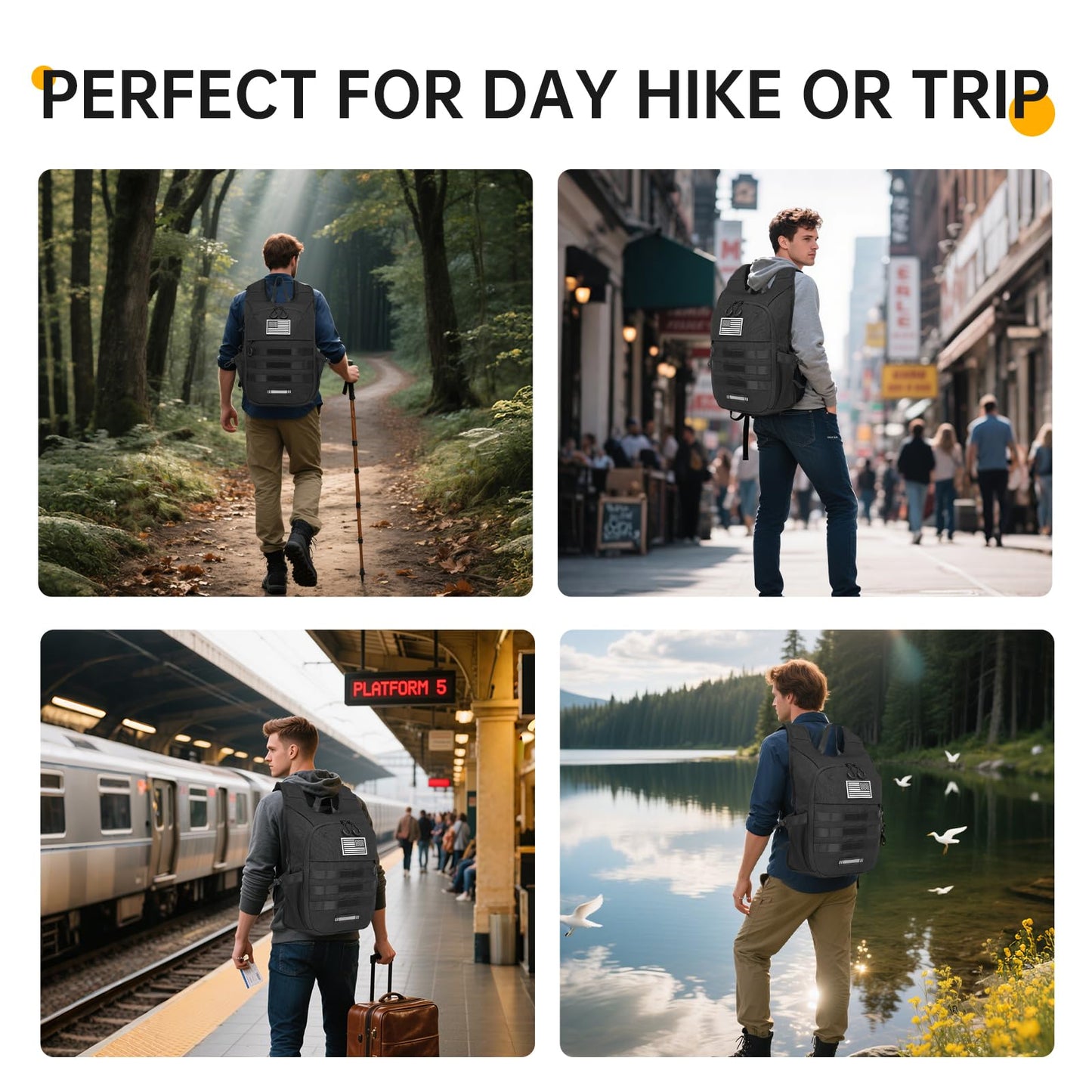 seyfocnia Small Hiking Backpack 10L Lightweight Foldable Daypack for Men Compact Travel Packable Waterproof Backpack for Outdoor Activities Day Hiking Traveling Biking Daily Use