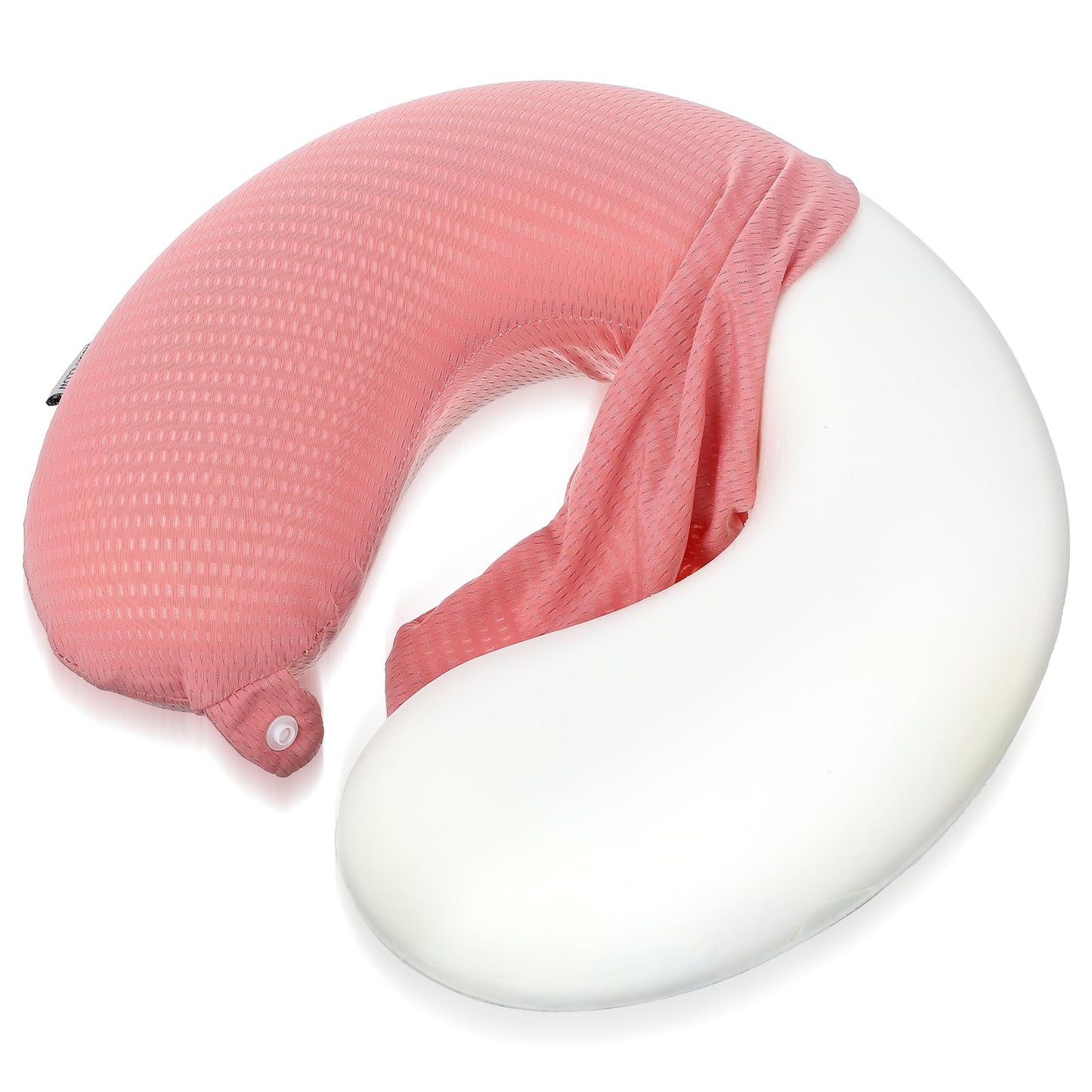 Travel Pillow Cover Neck Pillow Covers With Zipper Travel Pillow Case Replacement Cover Travel U Neck Pillow Case Cover Soft Smooth Neck Pillow Cover Stripe Travel Comfort Travel Accessories(pink)