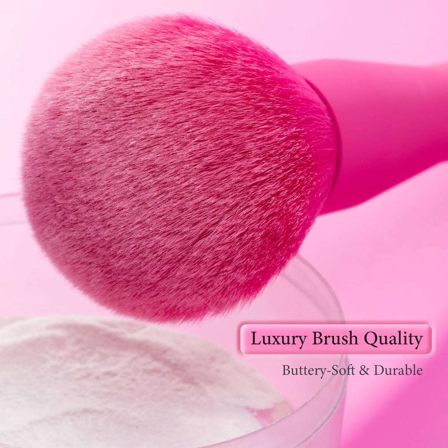 Makeup Brush Set, 15 Piece Quality Makeup Brushes, Premium Synthetic Make Up Brushes for Foundation Powder Blush Highlighter Concealer Makeup Brush Kit for Travel, Hot Pink