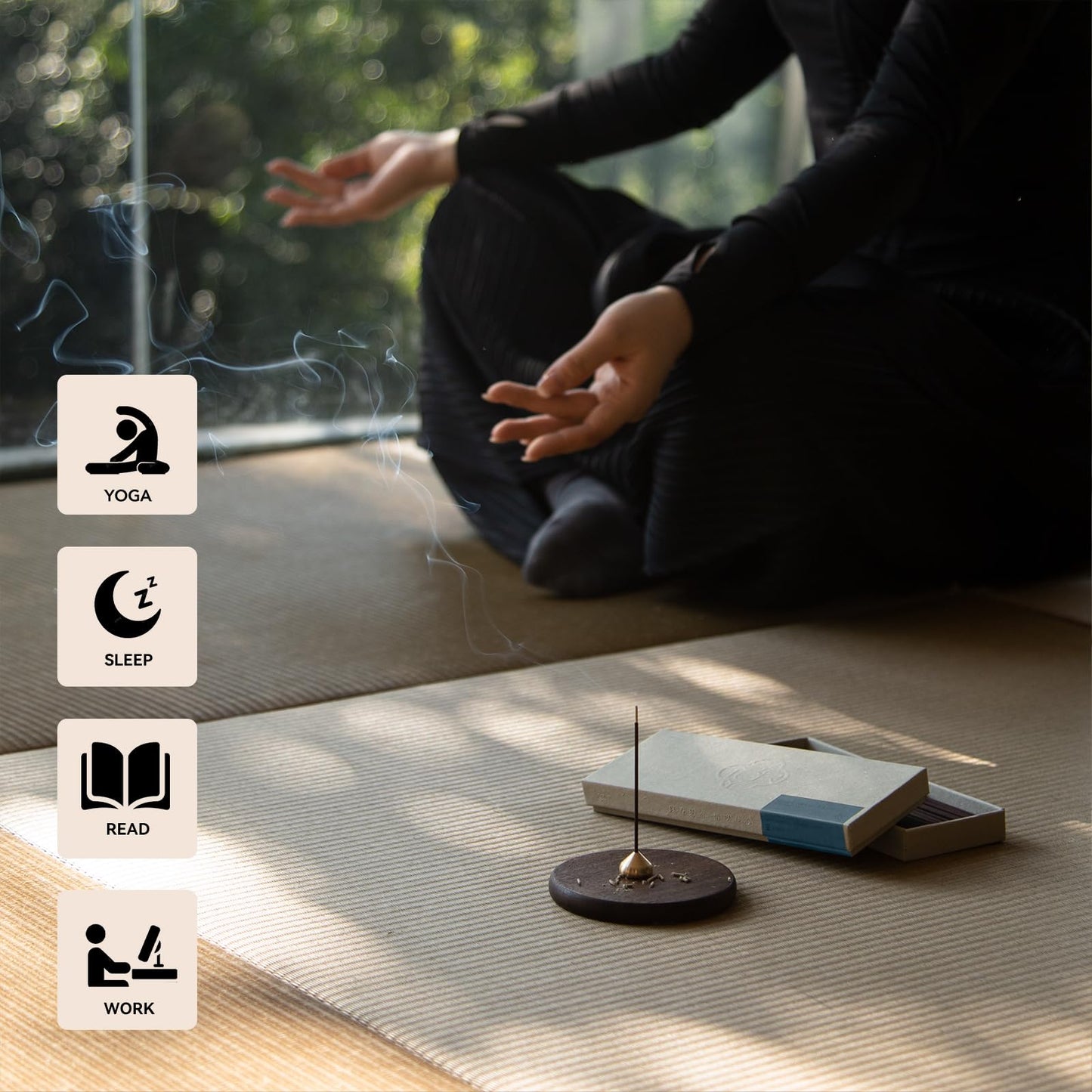 SATORY Incense Gift-Natural Aromatherapy (~70 Sticks+Incense Holder) for Energy Balance, Chakra Cleansing, Feng Shui Harmony, Yoga/Meditation Ritual, Non-toxic Home Fragrance, Zen Decor, Element-Water