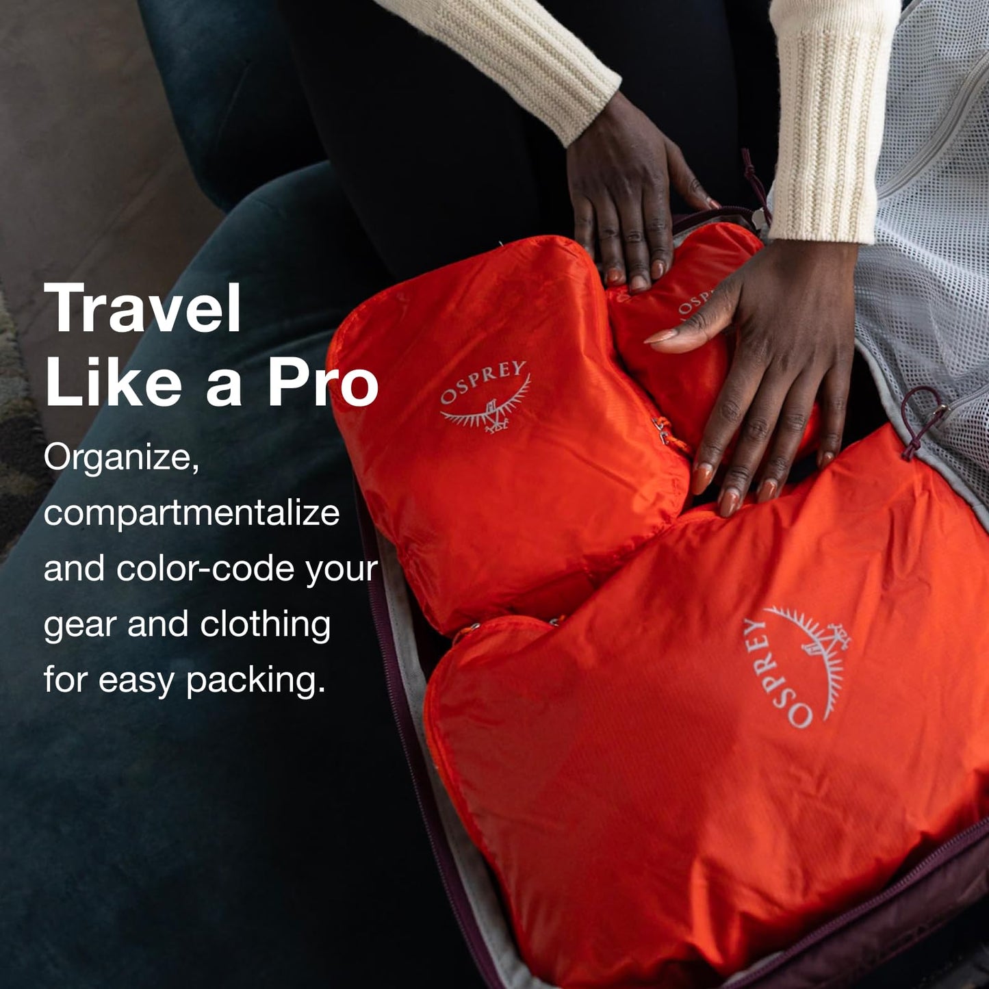 Osprey Ultralight Travel Packing Cube Set, Black