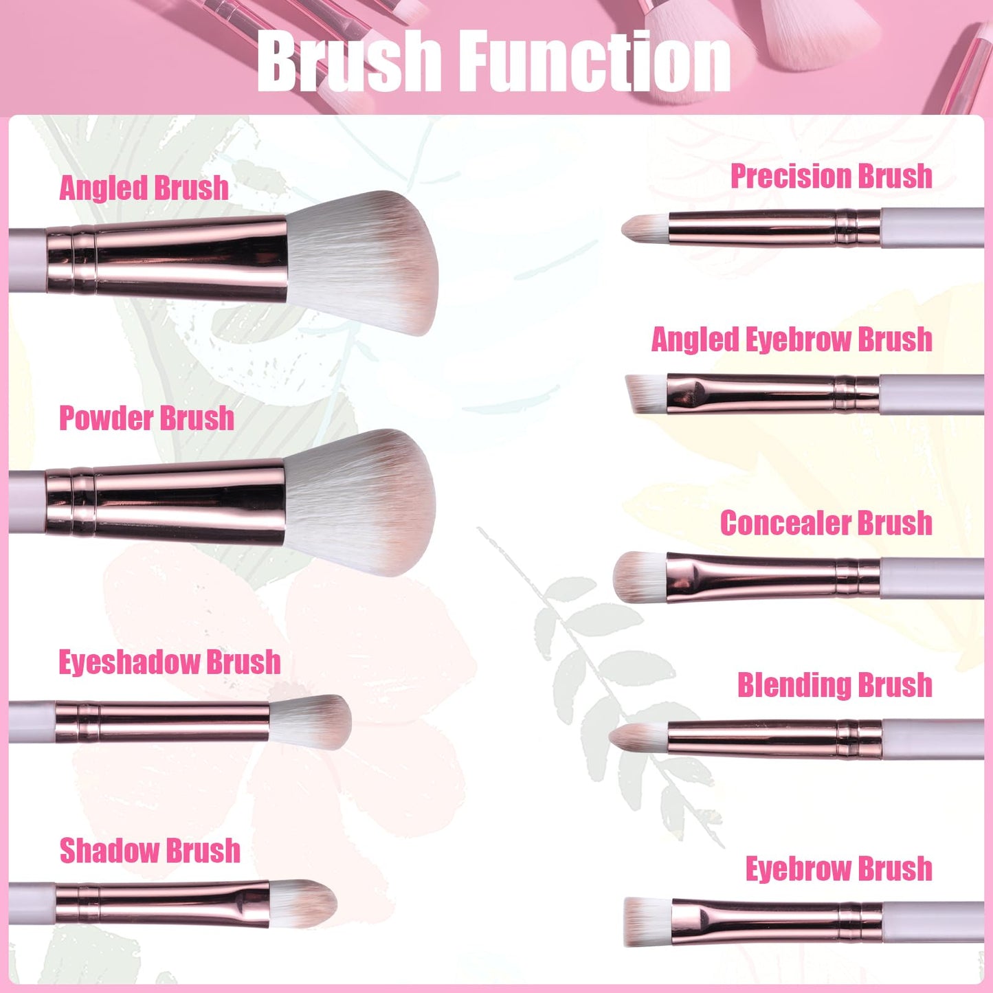 BS-MALL 9 Pcs Travel Makeup Brush Set With 7 Pcs Beauty Blender Sponges, Foundation Brush, Mini Makeup Sponge & Case, Luxury For Flawless On-the-go Beauty, Face, Eyes & Precision Blending